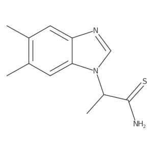 2-(5,6-dimethyl-1H-1,3-benzodiazol-1-yl)propanethioamide Structure