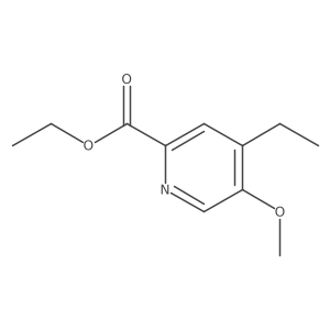 2-Pyridinecarboxylic acid, 4-ethyl-5-methoxy-, ethyl ester结构式