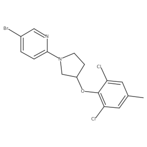 5-Bromo-2-[3-(2,6-dichloro-4-methyl-phenoxy)-pyrrolidin-1-yl]-pyridine Structure