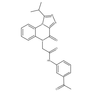 N-(3-acetylphenyl)-2-(1-isopropyl-4-oxo-[1,2,4]triazolo[4,3-a]quinoxalin-5(4H)-yl)acetamide结构式