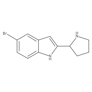 5-bromo-2-(pyrrolidin-2-yl)-1H-indole结构式