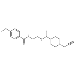N-{2-[(4-methoxyphenyl)formamido]ethyl}-1-(prop-2-yn-1-yl)piperidine-4-carboxamide结构式