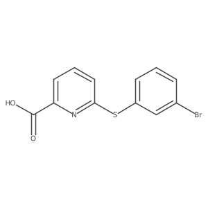 6-[(3-Bromophenyl)sulfanyl]pyridine-2-carboxylic acid Structure