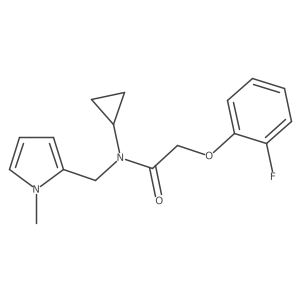 N-cyclopropyl-2-(2-fluorophenoxy)-N-((1-methyl-1H-pyrrol-2-yl)methyl)acetamide结构式