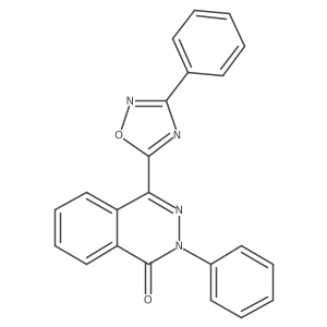 2-phenyl-4-(3-phenyl-1,2,4-oxadiazol-5-yl)phthalazin-1(2H)-one Structure
