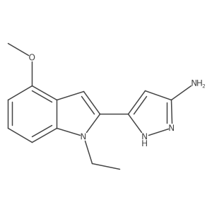 3-(1-Ethyl-4-methoxy-1H-indol-2-yl)-1H-pyrazol-5-amine结构式