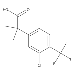 2-[3-Chloro-4-(trifluoromethyl)phenyl]-2-methylpropanoic acid Structure