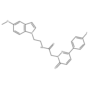 2-[3-(4-fluorophenyl)-6-oxopyridazin-1(6H)-yl]-N-[2-(5-methoxy-1H-indol-1-yl)ethyl]acetamide结构式
