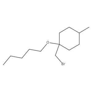1-(Bromomethyl)-4-methyl-1-(pentyloxy)cyclohexane结构式