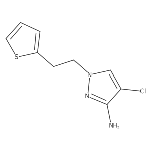 4-Chloro-1-[2-(thiophen-2-yl)ethyl]-1H-pyrazol-3-amine结构式