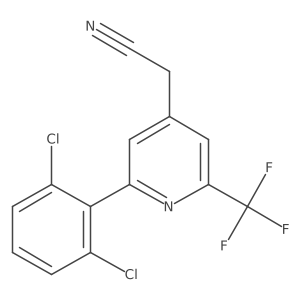 2-(2,6-Dichlorophenyl)-6-(trifluoromethyl)pyridine-4-acetonitrile Structure