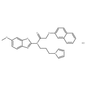 N-(3-(1H-imidazol-1-yl)propyl)-N-(6-methoxybenzo[d]thiazol-2-yl)-2-(naphthalen-2-yloxy)acetamide hydrochloride Structure