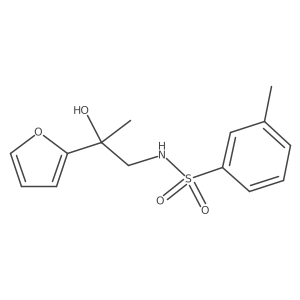 N-(2-(furan-2-yl)-2-hydroxypropyl)-3-methylbenzenesulfonamide结构式