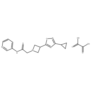 2-(3-(3-cyclopropyl-1,2,4-oxadiazol-5-yl)azetidin-1-yl)-N-(pyridin-3-yl)acetamide oxalate Structure