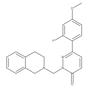 2-(3,4-dihydroisoquinolin-2(1H)-ylmethyl)-6-(2-fluoro-4-methoxyphenyl)pyridazin-3(2H)-one结构式