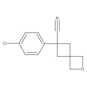 6-(4-Chlorophenyl)-2-oxaspiro[3.3]heptane-6-carbonitrile Structure