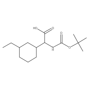 2-{[(Tert-butoxy)carbonyl]amino}-2-(3-ethylcyclohexyl)acetic acid结构式