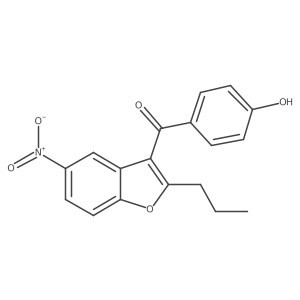 Methanone, (4-hydroxyphenyl)(5-nitro-2-propyl-3-benzofuranyl)-结构式