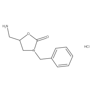 5-(Aminomethyl)-3-benzyl-1,3-oxazolidin-2-one hydrochloride结构式