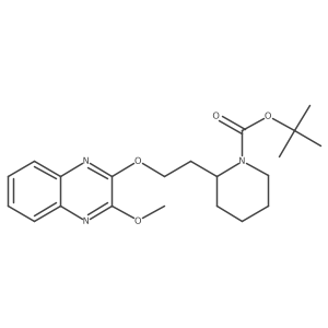 tert-Butyl 2-(2-((3-methoxyquinoxalin-2-yl)oxy)ethyl)piperidine-1-carboxylate结构式