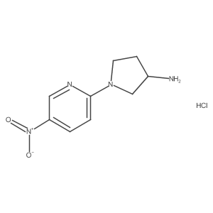 1-(5-Nitropyridin-2-yl)pyrrolidin-3-amine hydrochloride Structure