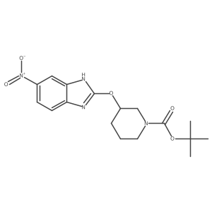 (R)-tert-butyl 3-((5-nitro-1H-benzo[d]imidazol-2-yl)oxy)piperidine-1-carboxylate Structure