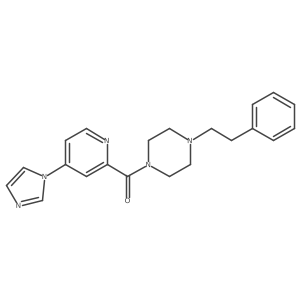 (4-(1H-imidazol-1-yl)pyridin-2-yl)(4-phenethylpiperazin-1-yl)methanone Structure
