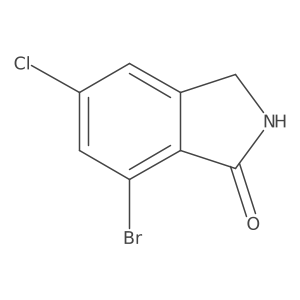 7-Bromo-5-chloro-2,3-dihydro-1H-isoindol-1-one结构式