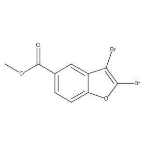 2,3-Bromo-5-benzofurancarboxylic acid methyl ester结构式
