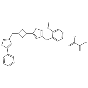 3-(2-Methoxybenzyl)-5-(1-((2-phenylthiazol-4-yl)methyl)azetidin-3-yl)-1,2,4-oxadiazole oxalate结构式