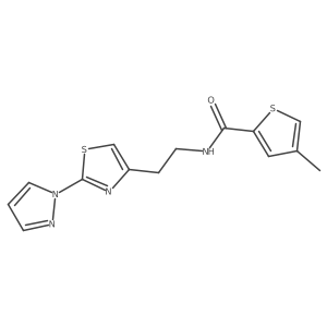 N-(2-(2-(1H-pyrazol-1-yl)thiazol-4-yl)ethyl)-4-methylthiophene-2-carboxamide Structure