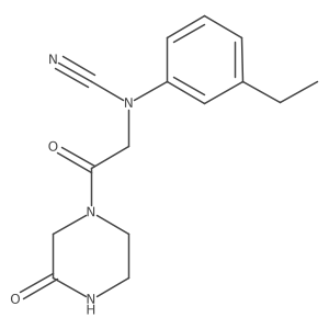 4-{2-[Cyano(3-ethylphenyl)amino]acetyl}piperazin-2-one Structure