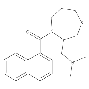 (3-((Dimethylamino)methyl)-1,4-thiazepan-4-yl)(naphthalen-1-yl)methanone结构式