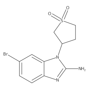 3-(2-Amino-6-bromo-1H-benzo[d]imidazol-1-yl)tetrahydrothiophene 1,1-dioxide结构式
