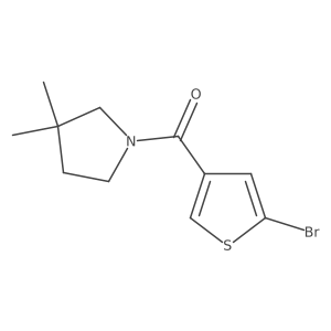 (5-Bromothiophen-3-yl)(3,3-dimethylpyrrolidin-1-yl)methanone结构式