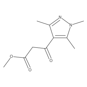methyl 3-oxo-3-(trimethyl-1H-pyrazol-4-yl)propanoate结构式