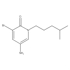 5-Amino-3-bromo-1-(4-methylpentyl)-1,2-dihydropyridin-2-one结构式