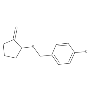 2-{[(4-Chlorophenyl)methyl]sulfanyl}cyclopentan-1-one Structure