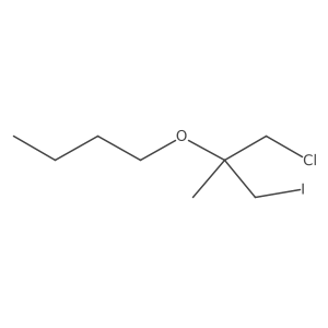 1-[(1-Chloro-3-iodo-2-methylpropan-2-yl)oxy]butane结构式
