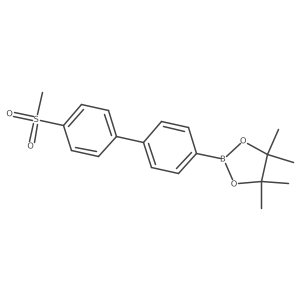 4,4,5,5-Tetramethyl-2-[4'-(methylsulfonyl)biphenyl-4-yl]-1,3,2-dioxaborolane Structure