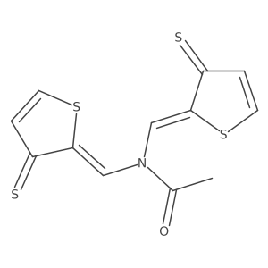 N,N-Bis[(3-thioxo-2(3H)-thienylidene)methyl]acetamide Structure