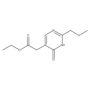 Ethyl [4-hydroxy-2-(methoxymethyl)-pyrimidin-5-yl]acetate结构式