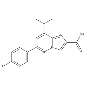 6-(4-Fluorophenyl)-8-(1-methylethyl)imidazo[1,2-b]pyridazine-2-carboxylic acid Structure