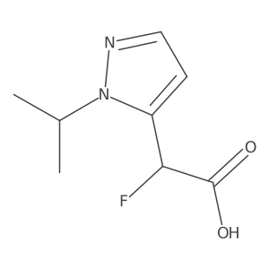 2-Fluoro-2-[1-(propan-2-yl)-1H-pyrazol-5-yl]acetic acid Structure