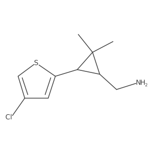 [3-(4-Chlorothiophen-2-yl)-2,2-dimethylcyclopropyl]methanamine结构式