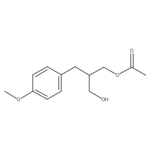 1,3-Propanediol, 2-[(4-methoxyphenyl)methyl]-, monoacetate, (R)-结构式