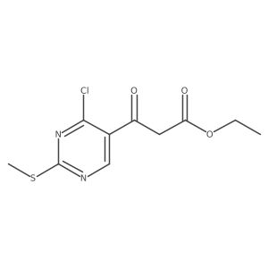 3-(2-Methylthio-4-chloropyrimidin-5-yl)-3-oxopropionic acid ethyl ester结构式