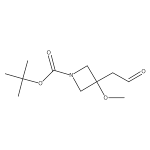 Tert-butyl 3-methoxy-3-(2-oxoethyl)azetidine-1-carboxylate Structure