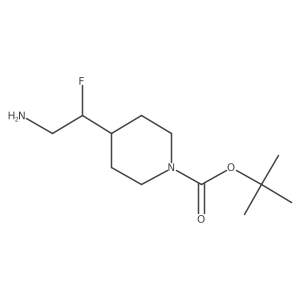 tert-Butyl 4-(2-amino-1-fluoroethyl)piperidine-1-carboxylate Structure