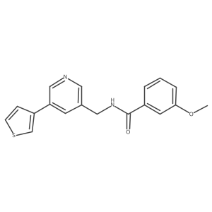 3-methoxy-N-((5-(thiophen-3-yl)pyridin-3-yl)methyl)benzamide Structure